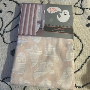 New pink ghost shower curtain